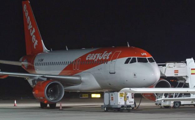 Avión afectado por el incidente./Pablo Sánchez / AGM