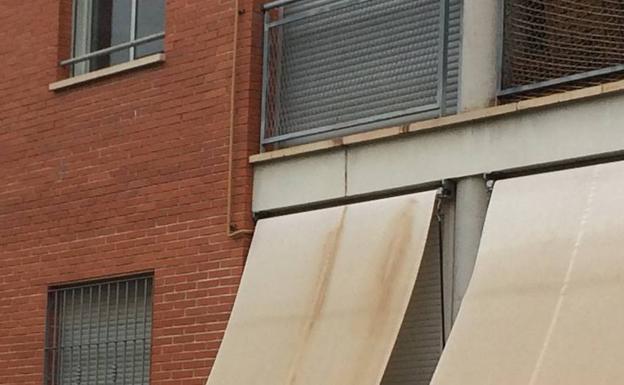 Fachada del edificio donde fue detectada la sangre.