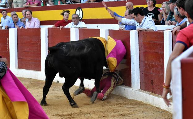 Un momento de la cogida.