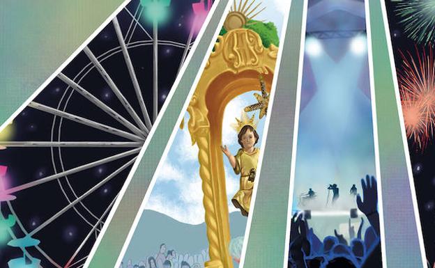 Detalle del cartel de las fiestas