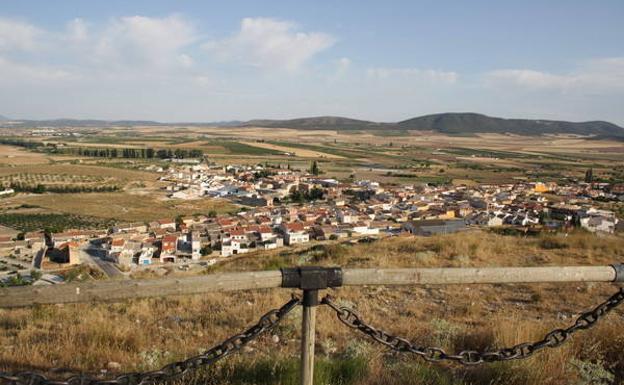 Las casas de Archivel desde el mirador del Cerro de las Fuentes.