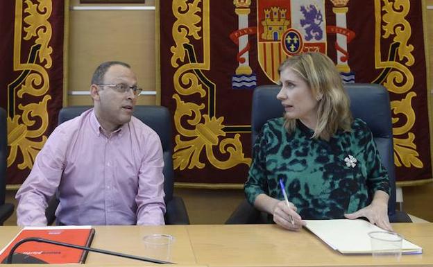 Ángel Navarro y Esther Clavero. /Nacho García / AGM