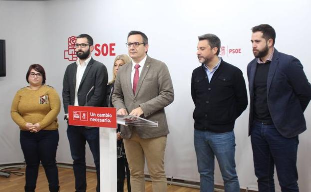 Diego Conesa, este martes, durante la rueda de prensa./PSRM