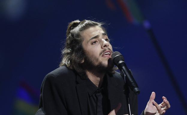 El luso en un momento de su actuación en Eurovisión/