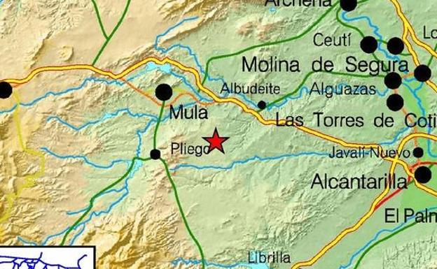 Un temblor de 2,5 grados se deja sentir en Pliego