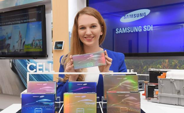 Samsung en el Salón del Automóvil de Detroit./