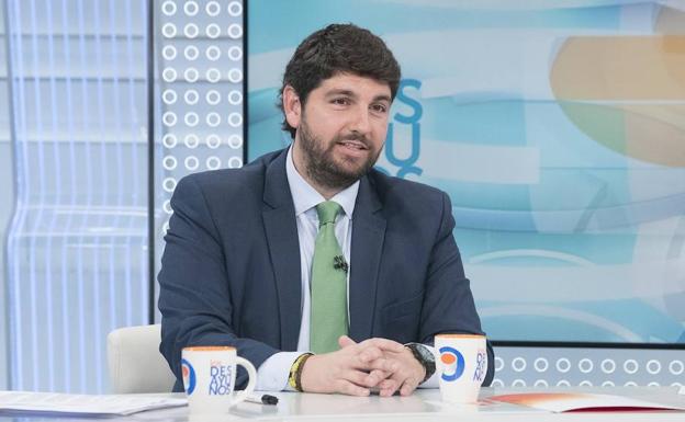 López Miras, durante los desayunos de TVE. /EFE