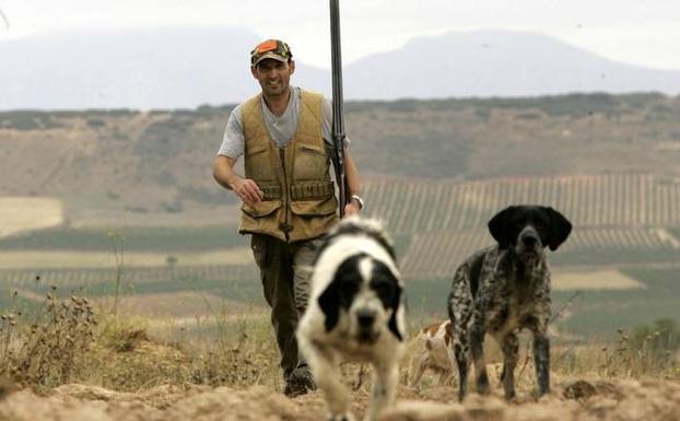 Un cazador y su perro, en la apertura de la veda. /LV