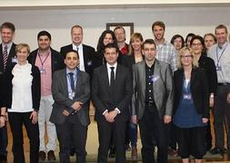 El primer edil, en el centro, junto a los profesores del proyecto europeo. :: Ayto. Torre Pacheco/