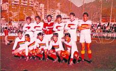Alineación del Cartagena, con la equipación reserva del Andorra, en el partido jugado el 25 de enero de 1981 en el campo andorrano de Los Valles ./archivo la verdad