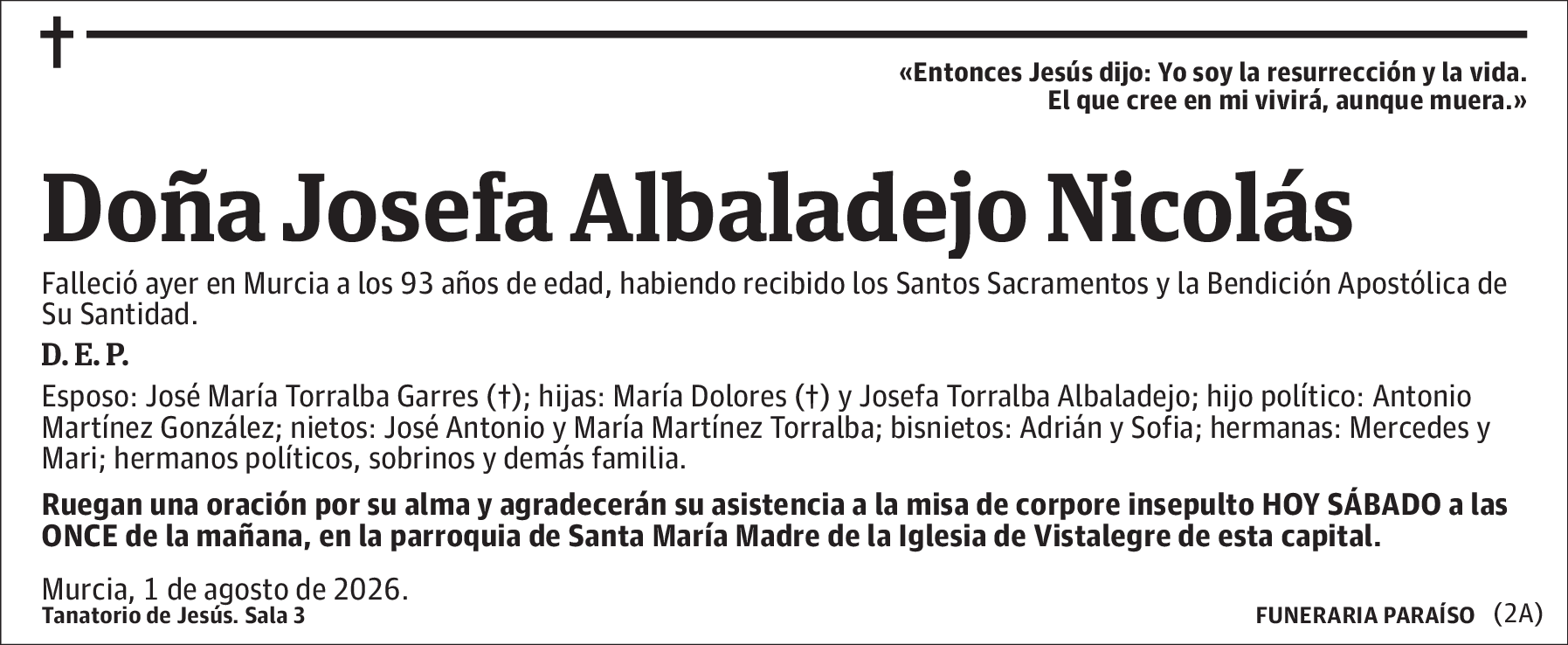 Josefa Albaladejo Nicolás