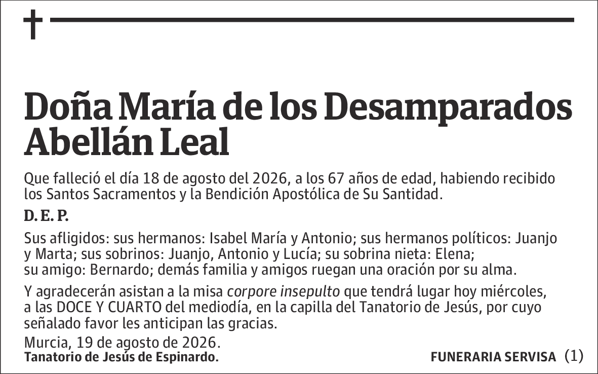 María de los Desamparados Abellán Leal