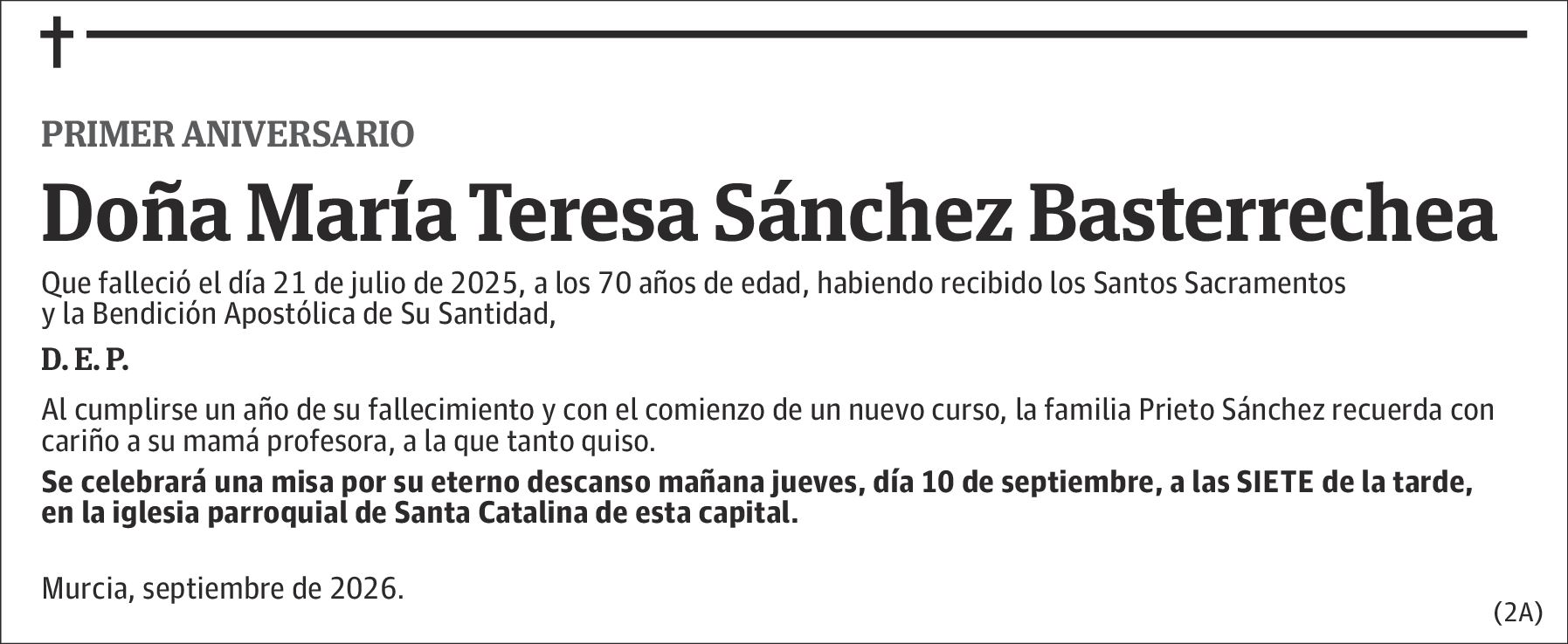 María Teresa Sánchez Basterrechea
