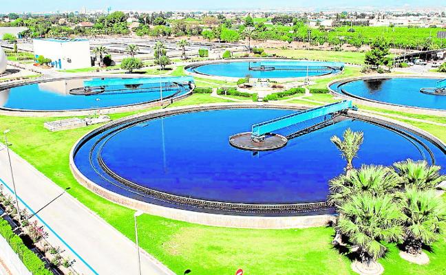 Estación de tratamiento de aguas residuales de Murcia Este./JAVIER CARRIÓN / AGM