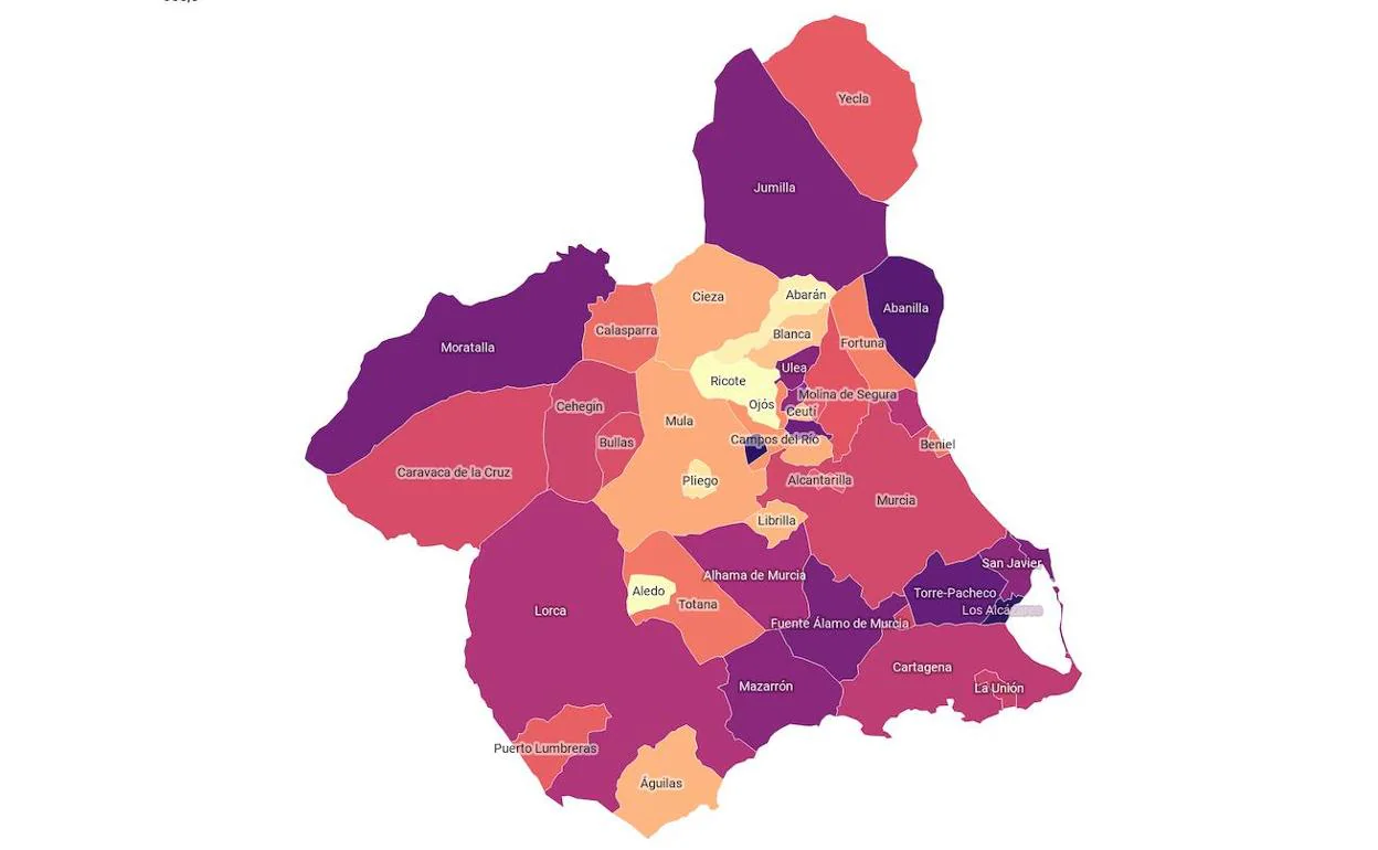 Casos De Coronavirus En La Region De Murcia Esta Es La Situacion De La Pandemia Municipio A Municipio Antes De Navidad La Verdad