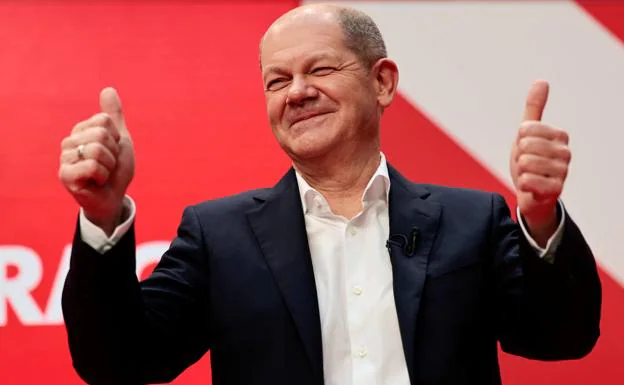 Olaf Scholz, during the act of this Saturday.