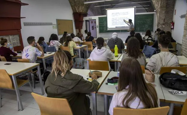 University students during a class in a file image.