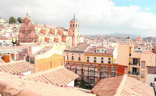 Panoramic view of the historic center from the upper area of ​​the city.