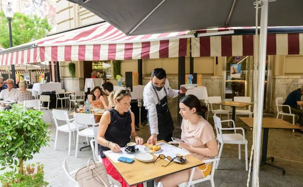 A terrace in Murcia in a file image. 