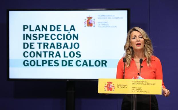 The Minister of Labor, Yolanda DÍAz. 