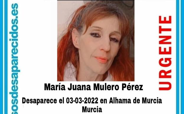 Image of María Juana Mulero, the missing woman in Sierra Espuña.