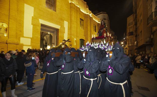 The procession of the Cristo del Socorro, last night.