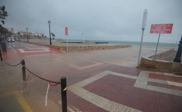 Image of the discharge into the Mar Menor due to the intense rains.
