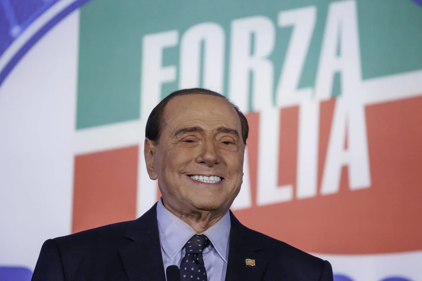 Silvio Berlusconi, last week during a rally.