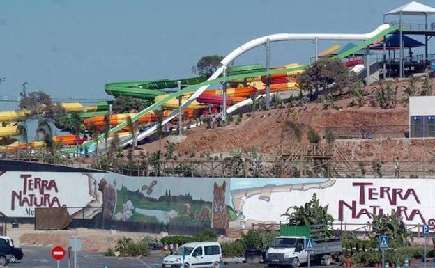 Water park slides, in a file image.