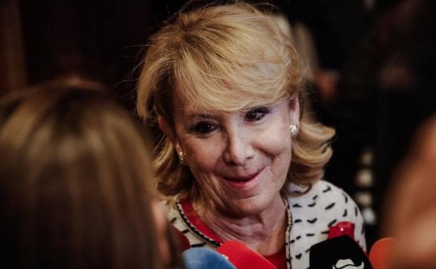 The former president of the Community of Madrid Esperanza Aguirre. 