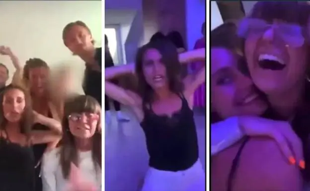 Sequences of the controversial video of the Finnish Prime Minister's party.