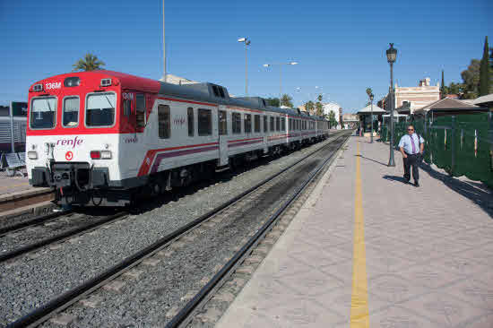 A Cercanías train at the Carmen station, in Murcia, in a file image.