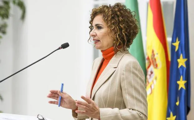 The Minister of Finance, María Jesús Montero, this Tuesday in Seville.