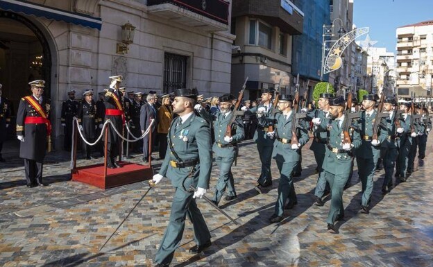 The Civil Guard section of the fifth zone during its participation in the parade. 