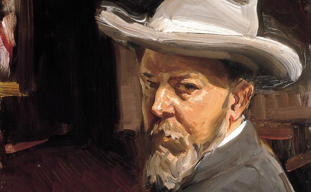 Self-portrait of Sorolla, a painter admired by Monet and Degas. 