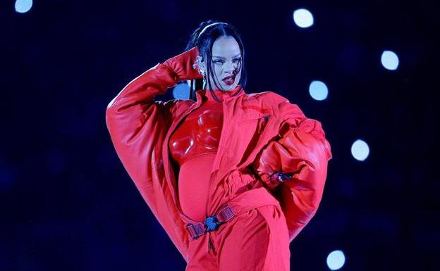 Rihanna, during the performance